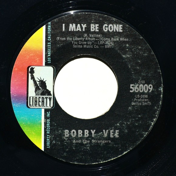 Bobby Vee & *The Strangers Beautiful People/I May Be Gone 45 rpm 7" Vinyl Record - Picture 1 of 9